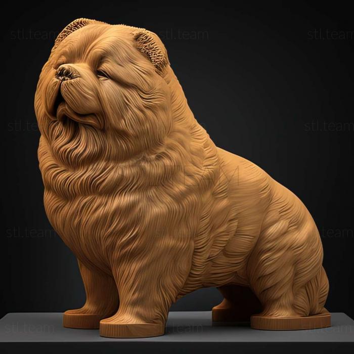 3D model Chow chow dog (STL)